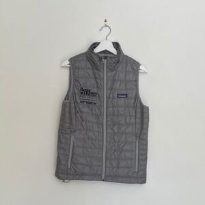 Patagonia Nano Puff Vest Womens Medium Gray Gorpcore Outdoor Better Homes Logo‎